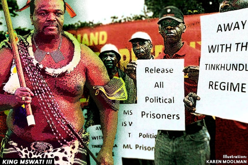 The political tides are changing in Eswatini as the country’s monarchy faces increasing public resistance. Activists have demanded an end to the monarchical system in which the King, Mswati III, has the power to appoint the prime minister and the majority of the country’s ministers and senators, and can dissolve parliament at will. Protests broke out in mid-May and soon turned vioelent. The state’s response to prodemocracy activism has been marked by the use of live ammunition, abduction, torture and other acts of state-sanctioned terror against activists, journalists and dissident MPs.