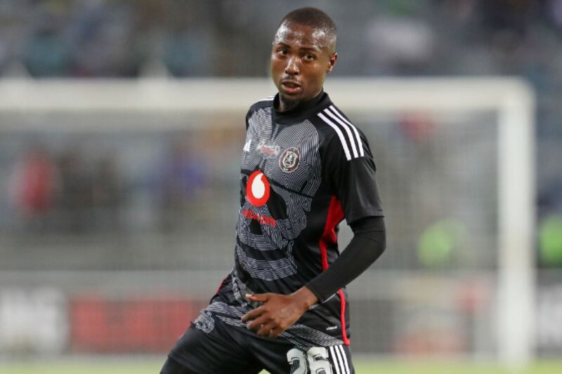 Bandile Shandu of Orlando Pirates during the 2023 Carling Black Label Knockout match between Orlando Pirates and Cape Town Spurs at the Orlando Stadium, Soweto on the 20 October 2023