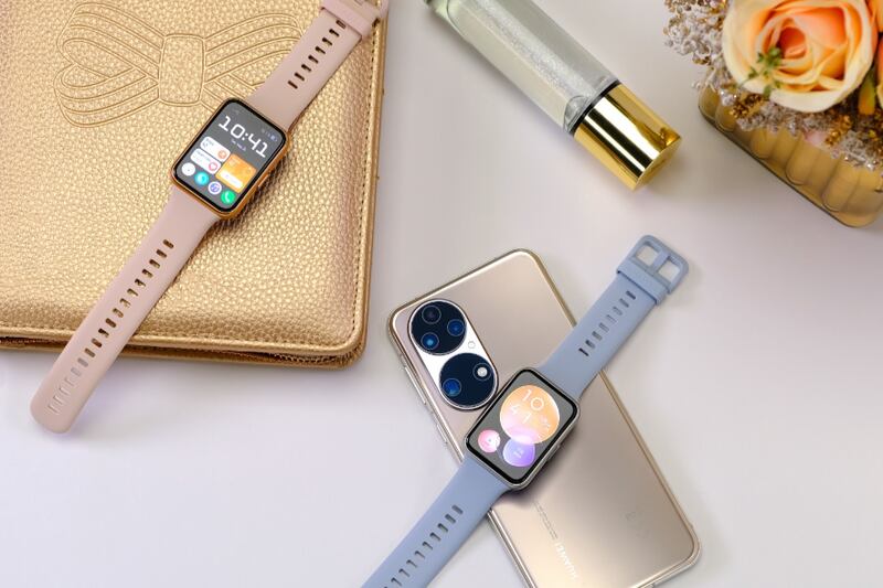 The Huawei Watch Fit 2 comes with a variety of straps and in different colours.