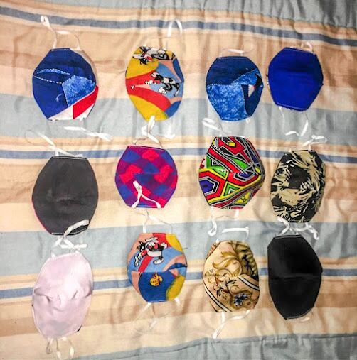 Zwelihle Kabini of Daveyton has been making fancy masks during lockdown, which has slowed down his core business.